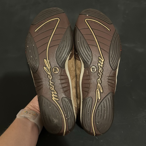 Merrell Barrado Leather Shoes Mocha Size 6.5 - Picture 4 of 7